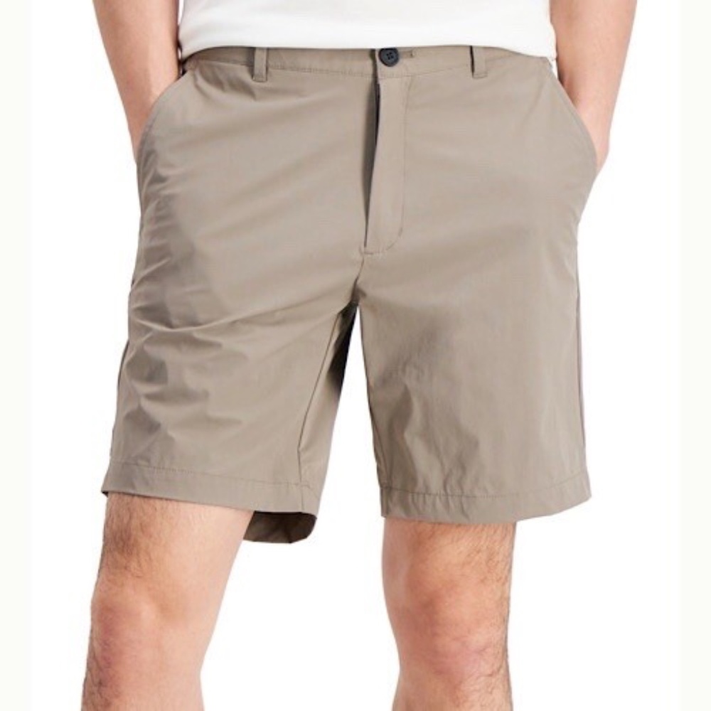 Alfani Tech Shorts Men's Size 40 Wallstreet Grey 8" Stretch Pockets Preppy Golf